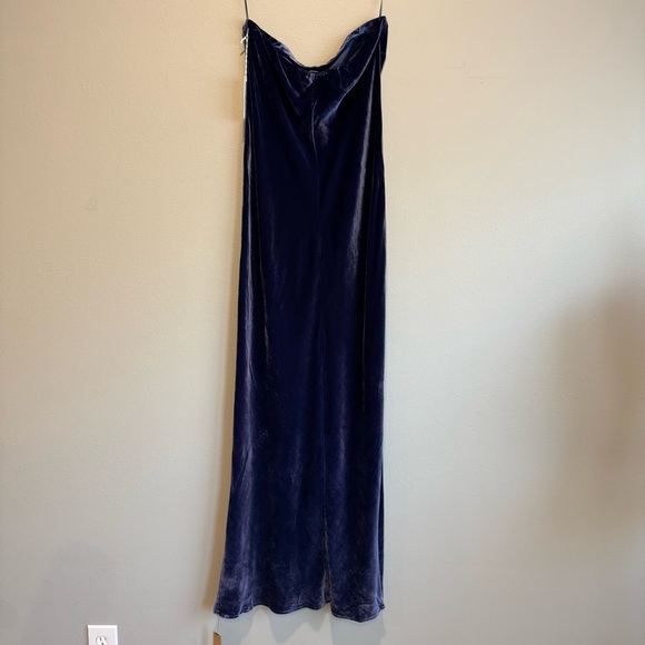 Reformation Sylvania Velvet Dress Maxi Elegant Strapless XL - Picture 3 of 7